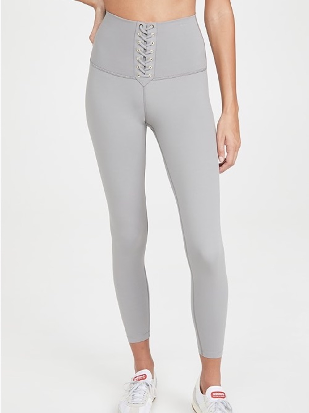 WeWoreWhat High-Waist Lace-Up Leggings - Gray